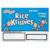 Kelloggs Rice Krispies Bag Pack 4 x 400g (1.6kg) Kellogg's